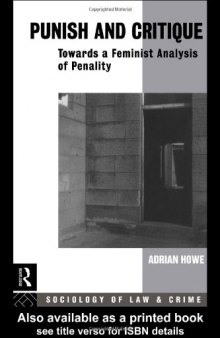 Punish and Critique: Towards a Feminist Analysis of Penalty (Sociology of Law and Crime)