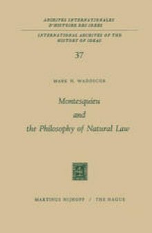 Montesquieu and the Philosophy of Natural Law