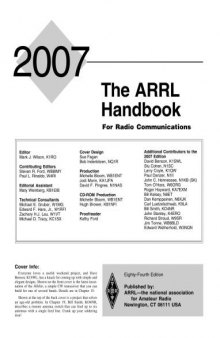 The ARRL Handbook For Radio Communications 2007