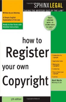 How to Register Your Own Copyright, 5E
