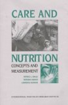 Care and Nutrition: Concepts and Measurement (Occasional Papers (International Food Policy Research Institute).)