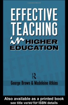 Effective Teaching in Higher Education
