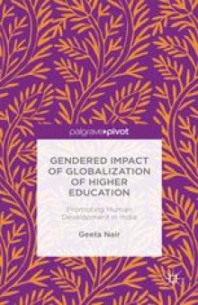 Gendered Impact of Globalization of Higher Education: Promoting Human Development in India