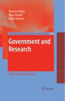 Government and research: Thirty Years of Evolution