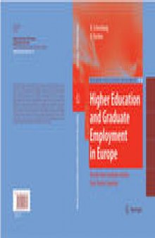Higher Education and Graduate Employment in Europe: Results from Graduate Surveys from Twelve Countries