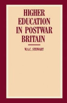 Higher Education in Postwar Britain