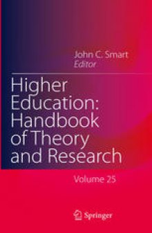 Higher Education: Handbook of Theory and Research: Volume 25