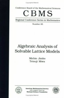 Algebraic analysis of solvable lattice models