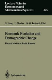 Economic Evolution and Demographic Change: Formal Models in Social Sciences