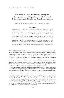 Foundations of Technical Analysis: Computational Algorithms, Statistical Inference, and Empirical Implementation