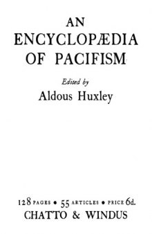 An Encyclopædia of Pacifism