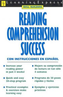Reading Comprehension Success   Spanish Edition