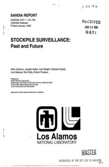 Stockpile Surveillance - Past and Future