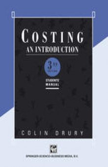 Costing An introduction: Students’ Manual