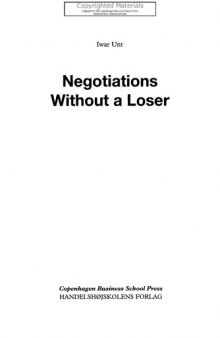 Negotiations without a loser