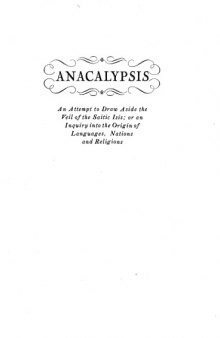 Anacalypsis Volume 1