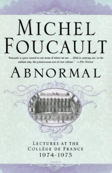 Abnormal: Lectures at the Collège de France, 1974-1975