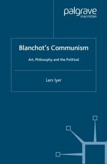 Blanchot's Communism: Art, Philosophy and the Political