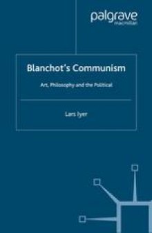 Blanchot’s Communism: Art, Philosophy and the Political