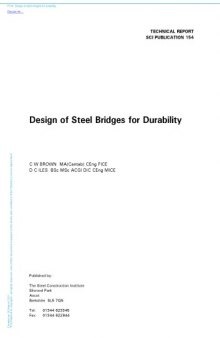 Design of Steel Bridges for Durability: Technical Report