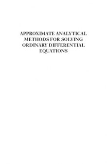 Approximate Analytical Methods for Solving Ordinary Differential Equations