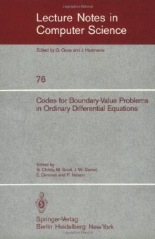 Codes for Boundary-Value Problems in Ordinary Differential Equations: Proceedings of a Working Conference May 14–17, 1978