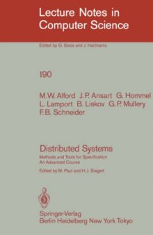 Distributed Systems: Methods and Tools for Specification An Advanced Course