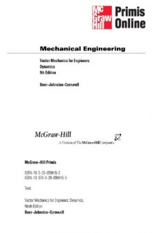 Vector Mechanics for Engineers: Dynamics  