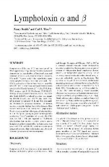 Lymphotoxin α and β