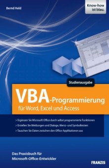 VBA-Programmierung fur Word, Excel und Access