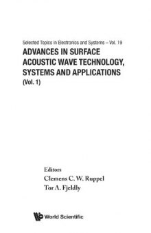 ADVANCES IN SURFACE ACOUSTIC WAVE TECHNOLOGY, SYSTEMS AND APPLICATIONS (Selected Topics in Electronics and Systems - Vol. 19)
