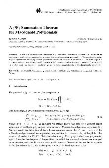 A 1 psi 1 Summation Theorem for Macdonald Polynomials
