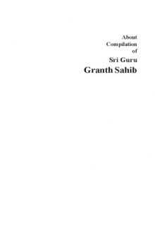About Compilation of Sri Guru Granth Sahib