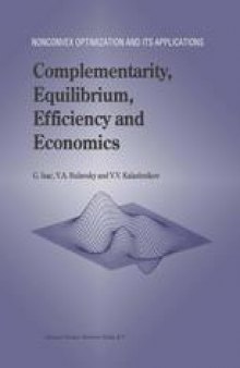 Complementarity, Equilibrium, Efficiency and Economics