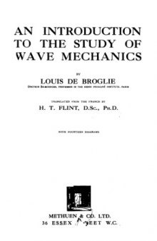 An introduction to the study of wave mechanics