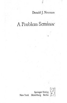 A Problem Seminar (Problem Books in Mathematics)