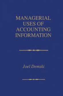 Managerial Uses of Accounting Information