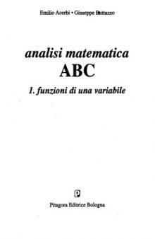 Analisi matematica ABC: 1