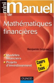 Mini manuel de mathématiques financières : cours + exos