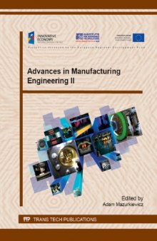Advances in Manufacturing Engineering II