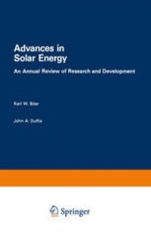 Advances in Solar Energy: An Annual Review of Research and Development, Volume 1 · 1982