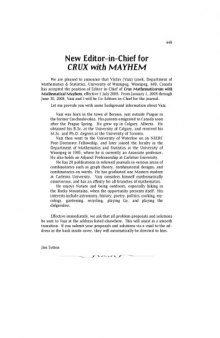 Crux Mathematicorum with Mathematical Mayhem - Volume 33 Number 8 (Dec 2007) 