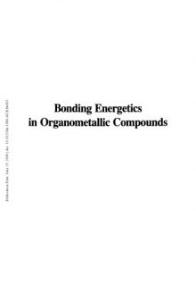 Bonding Energetics in Organometallic Compounds