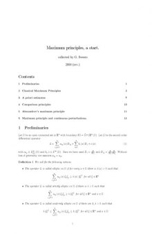 Lecture notes on maximum principles