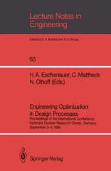 Engineering Optimization in Design Processes: Proceedings of the International Conference Karlsruhe Nuclear Research Center, Germany September 3–4, 1990