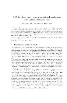 Drift in phase space a new variational mechanism with optimal diffusion time