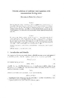 Periodic solutions of nonlinear wave equations with non-monotone forcing terms
