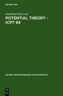 Potential theory : ICPT 94 : proceedings of the International Conference on Potential Theory held in Kouty, Czech Republic, August 13-20, 1994