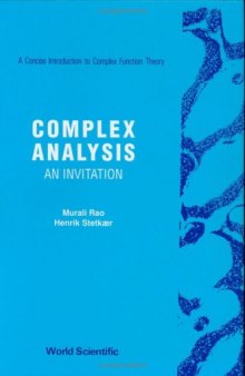 Complex Analysis: An Invitation: A Concise Introduction to Complex Function Theory