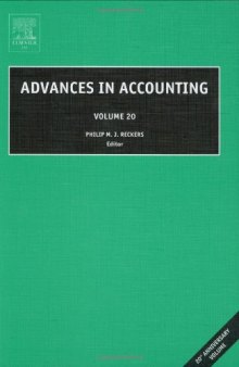 Advances in Accounting, Volume 20